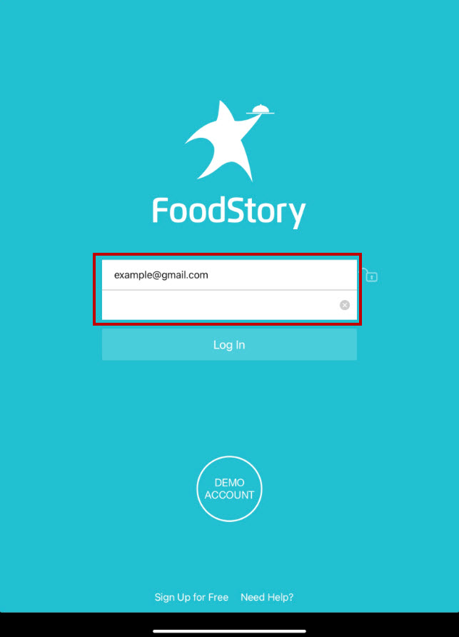 เปิดแอปพลิเคชั่น FoodStory
